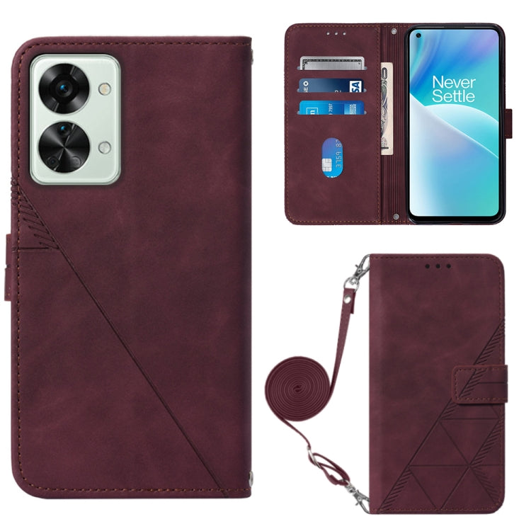 For OnePlus Nord 2T Crossbody 3D Embossed Flip Leather Phone Case
