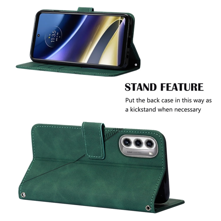 For Motorola Moto G52j 5G Crossbody 3D Embossed Flip Leather Phone Case