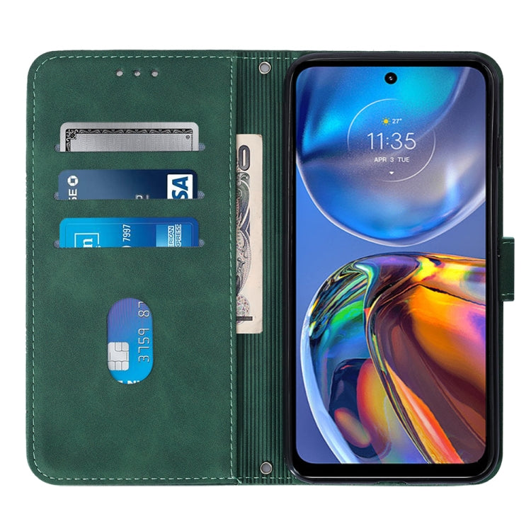 For Motorola Moto E32 Crossbody 3D Embossed Flip Leather Phone Case