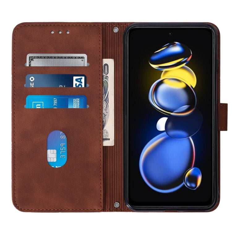 For Xiaomi Redmi Note 11T Pro Crossbody 3D Embossed Flip Leather Phone Case