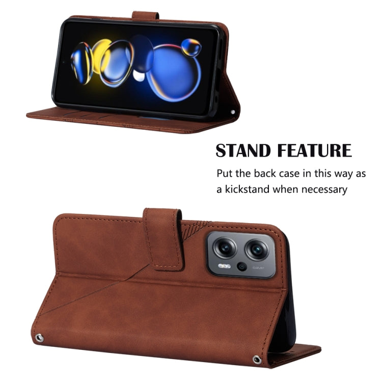 For Xiaomi Redmi Note 11T Pro Crossbody 3D Embossed Flip Leather Phone Case