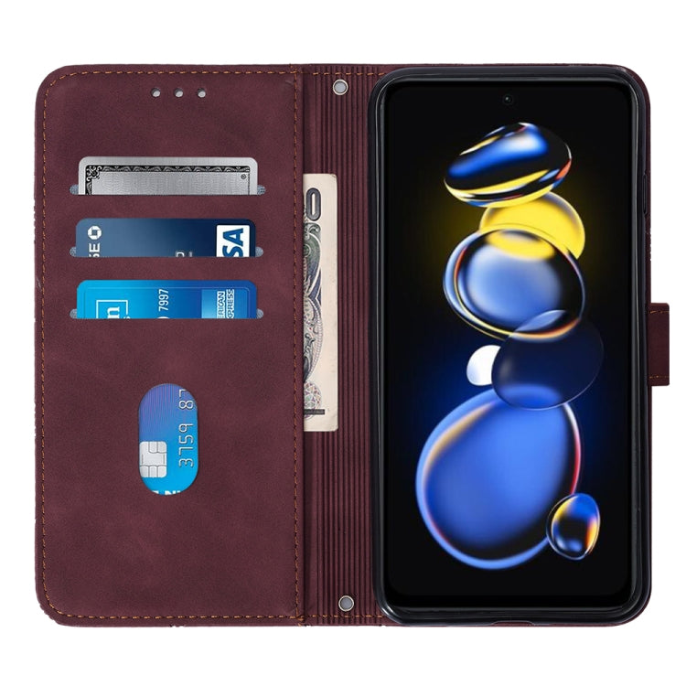 For Xiaomi Redmi Note 11T Pro Crossbody 3D Embossed Flip Leather Phone Case