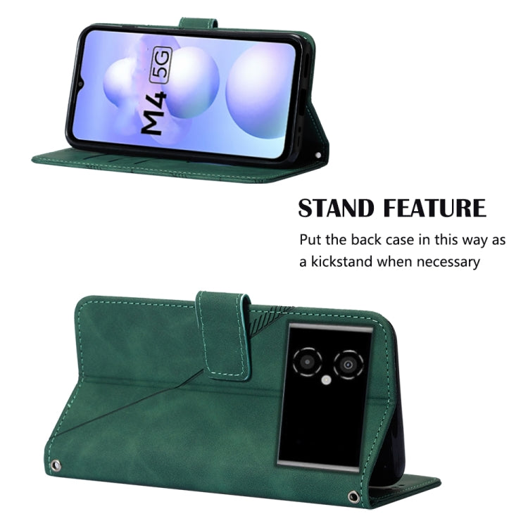 For Xiaomi Poco M4 5G Crossbody 3D Embossed Flip Leather Phone Case