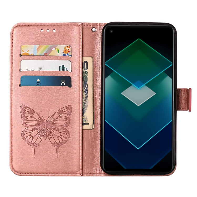 For OPPO K10 Pro 5G Embossed Butterfly Flip Leather Phone Case
