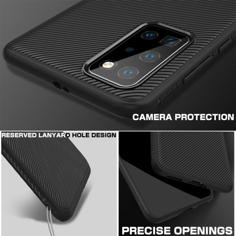 For Huawei P40 Pro Lenuo Leshen Series Stripe Texture TPU Protective Case