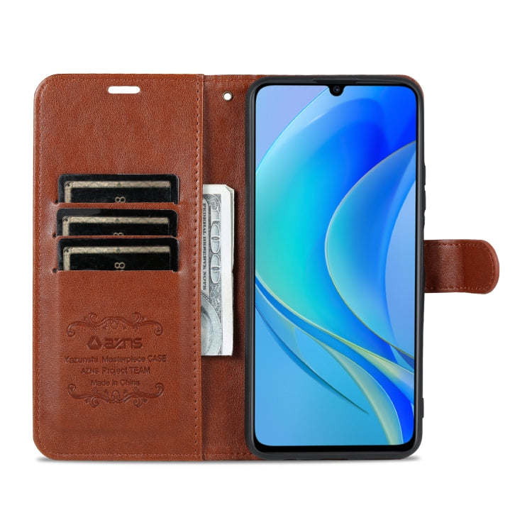 For Huawei Enjoy 50/Nova Y70/Nova Y70 Plus AZNS Sheepskin Texture Flip Leather Phone Case