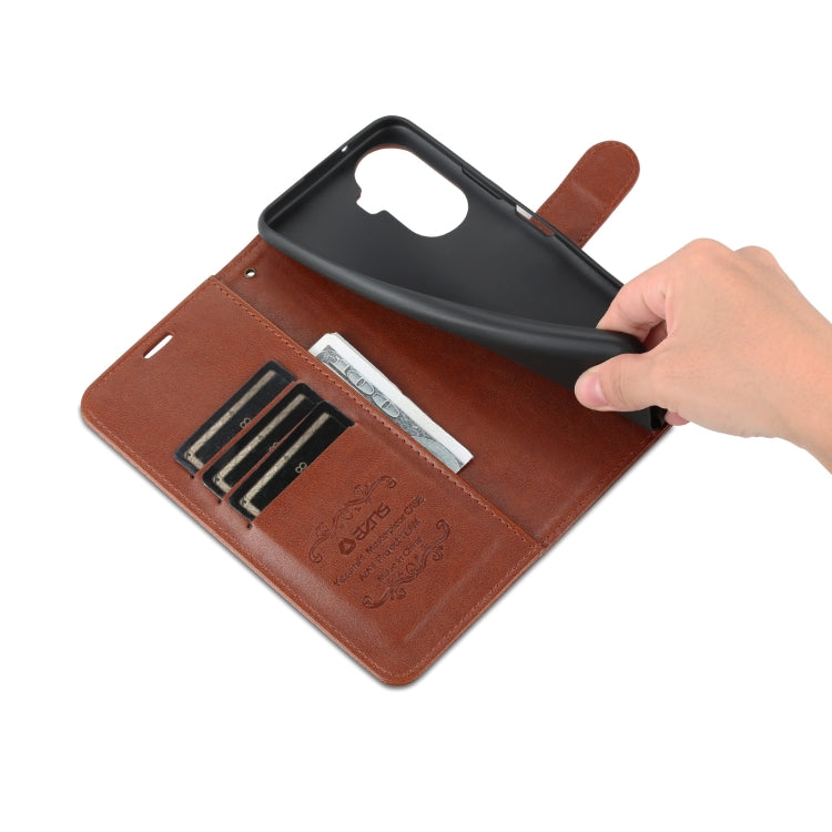 For Huawei Enjoy 50/Nova Y70/Nova Y70 Plus AZNS Sheepskin Texture Flip Leather Phone Case