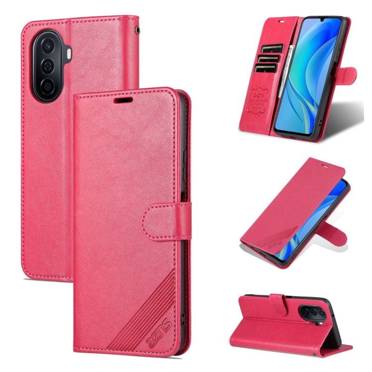 For Huawei Enjoy 50/Nova Y70/Nova Y70 Plus AZNS Sheepskin Texture Flip Leather Phone Case