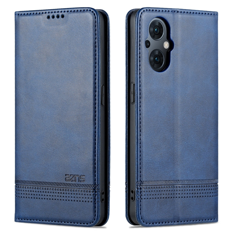 For OPPO Reno8 Lite AZNS Magnetic Calf Texture Flip Leather Phone Case