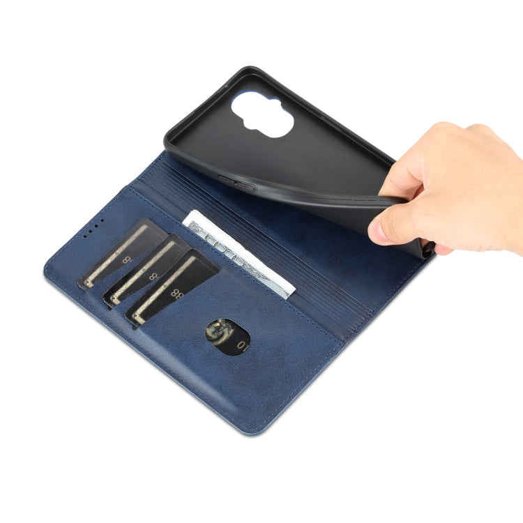 For OPPO Reno8 Lite AZNS Magnetic Calf Texture Flip Leather Phone Case