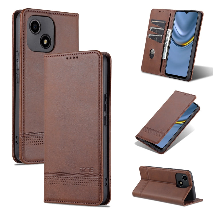 For Honor Play 30 AZNS Magnetic Calf Texture Flip Leather Phone Case