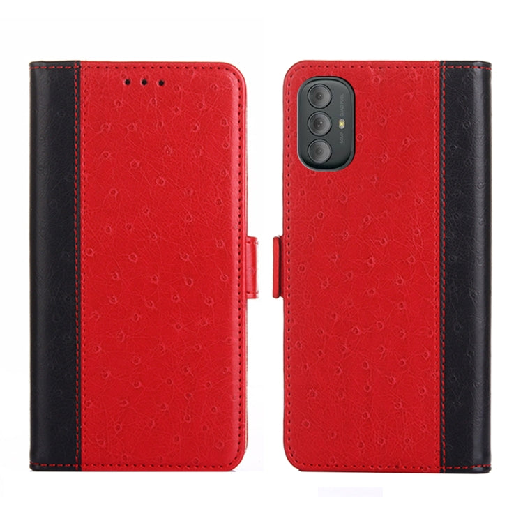 For Motorola Moto G Power 2022 Ostrich Texture Flip Leather Phone Case