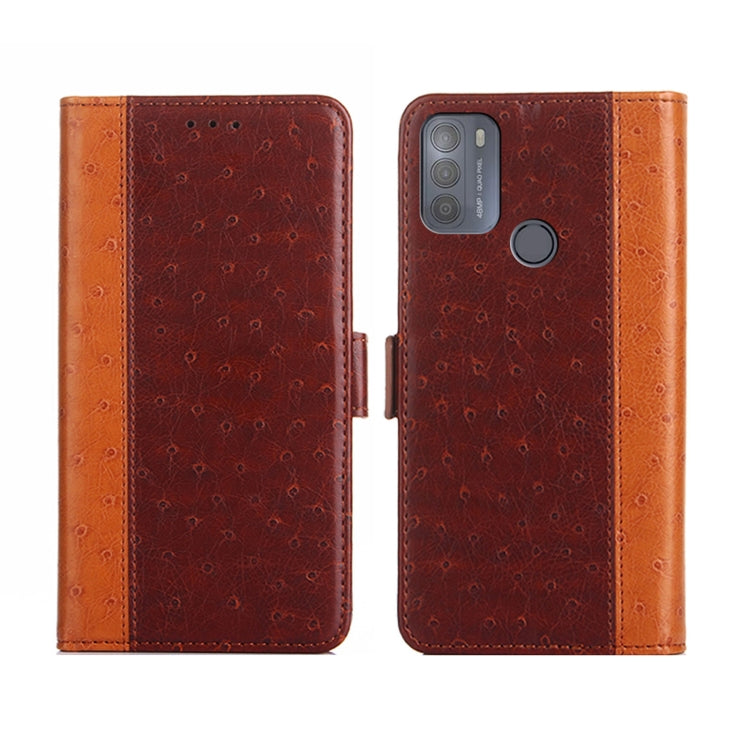 For Motorola Moto G50 Ostrich Texture Flip Leather Phone Case