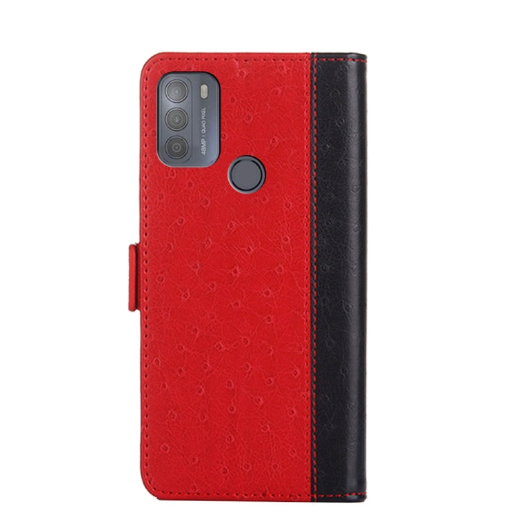 For Motorola Moto G50 Ostrich Texture Flip Leather Phone Case