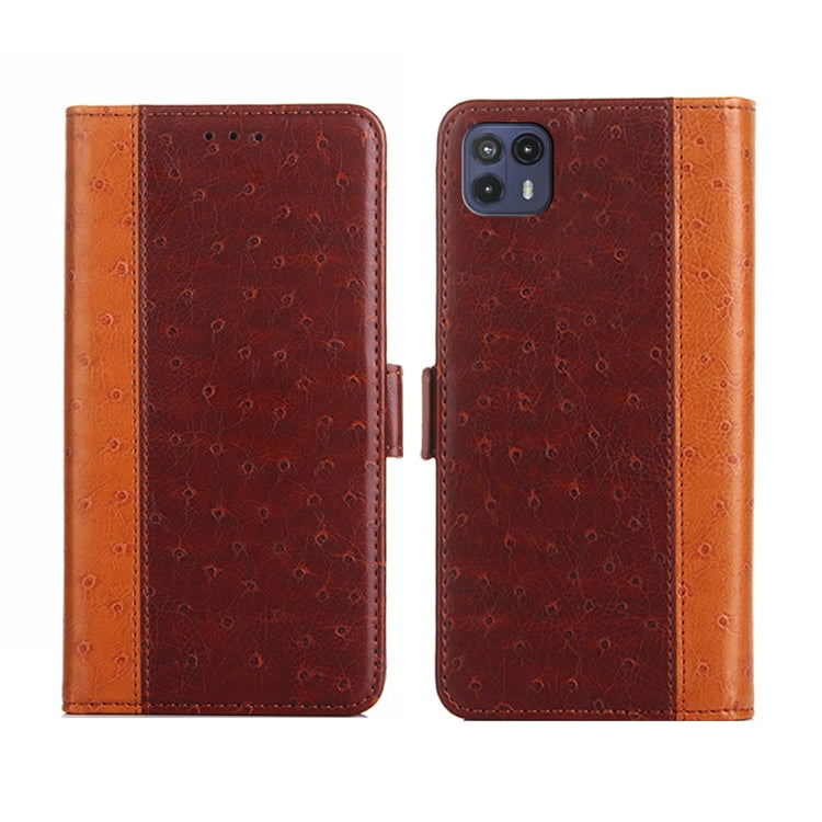 For Motorola Moto G50 5G Ostrich Texture Flip Leather Phone Case