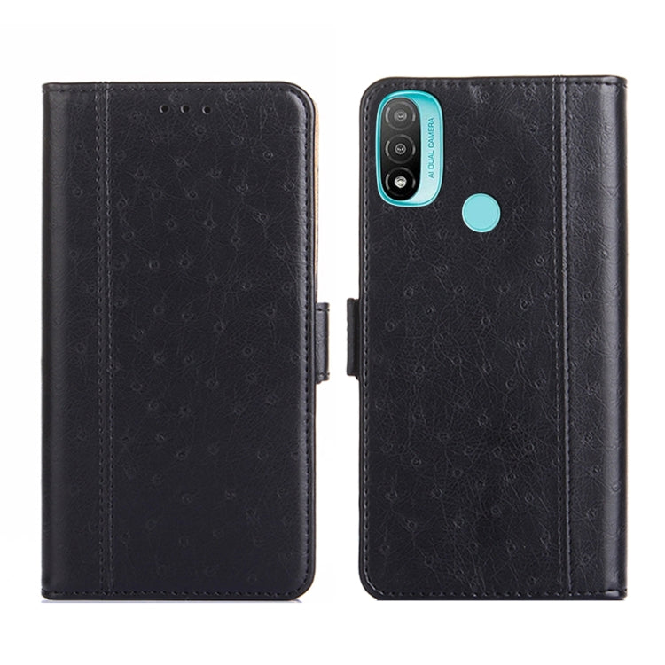 For Motorola Moto E20 Ostrich Texture Flip Leather Phone Case