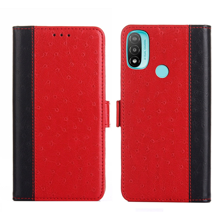 For Motorola Moto E20 Ostrich Texture Flip Leather Phone Case