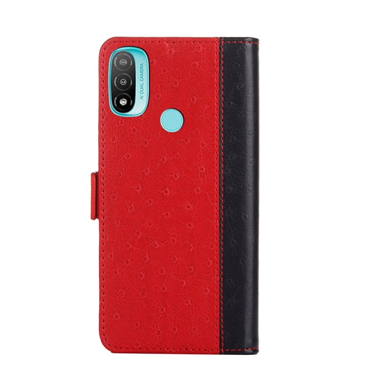 For Motorola Moto E20 Ostrich Texture Flip Leather Phone Case