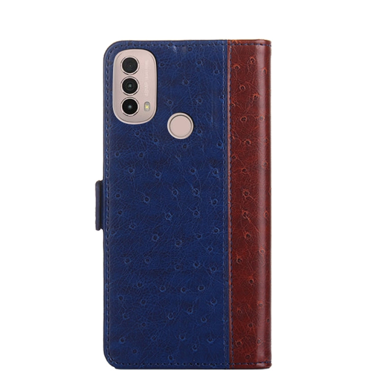 For Motorola Moto E40 Ostrich Texture Flip Leather Phone Case