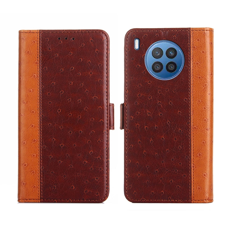 For Huawei nova 8i Ostrich Texture Flip Leather Phone Case