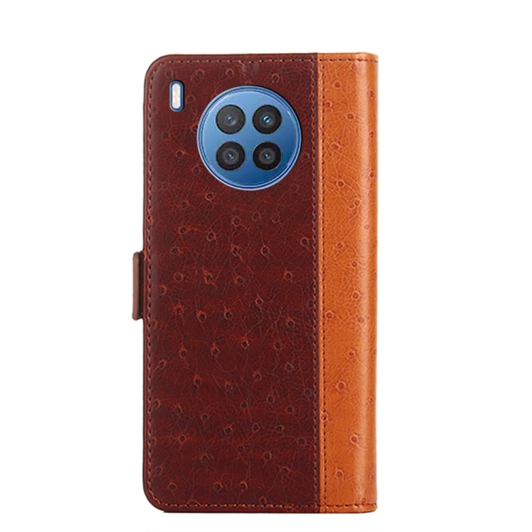 For Huawei nova 8i Ostrich Texture Flip Leather Phone Case