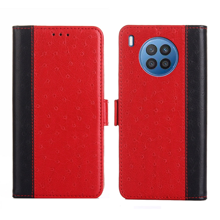 For Huawei nova 8i Ostrich Texture Flip Leather Phone Case