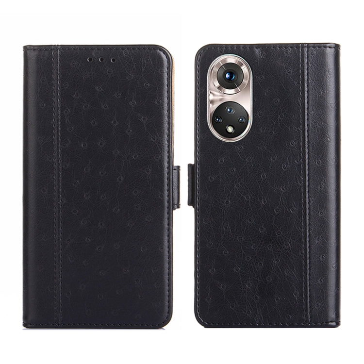 For Honor 50 Pro Ostrich Texture Flip Leather Phone Case