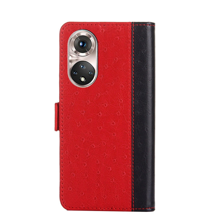 For Honor 50 Pro Ostrich Texture Flip Leather Phone Case