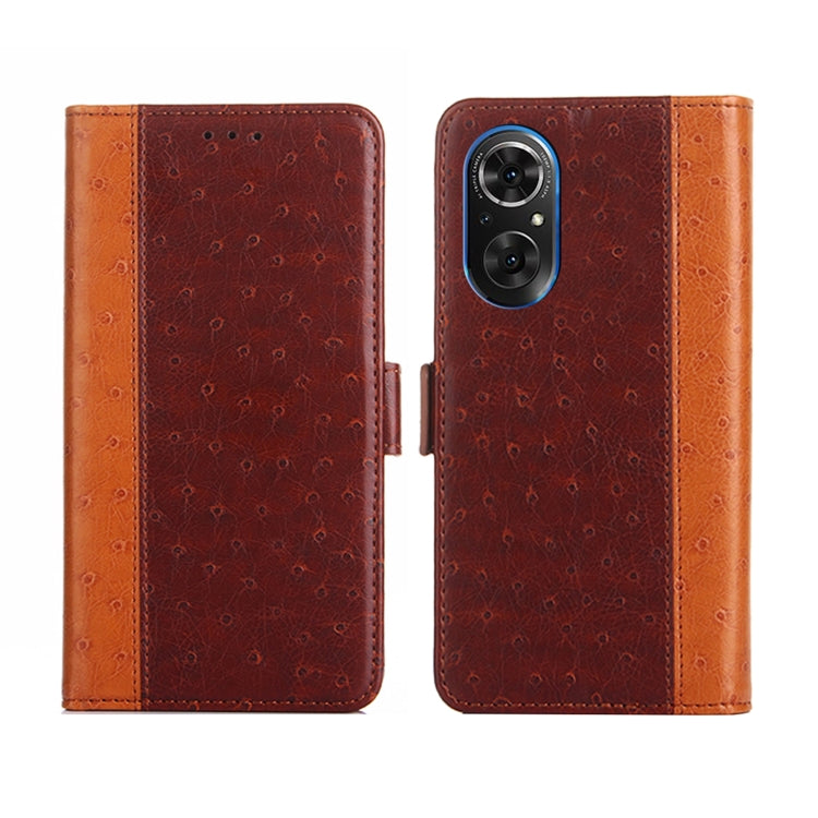 For Honor 50 SE Ostrich Texture Flip Leather Phone Case