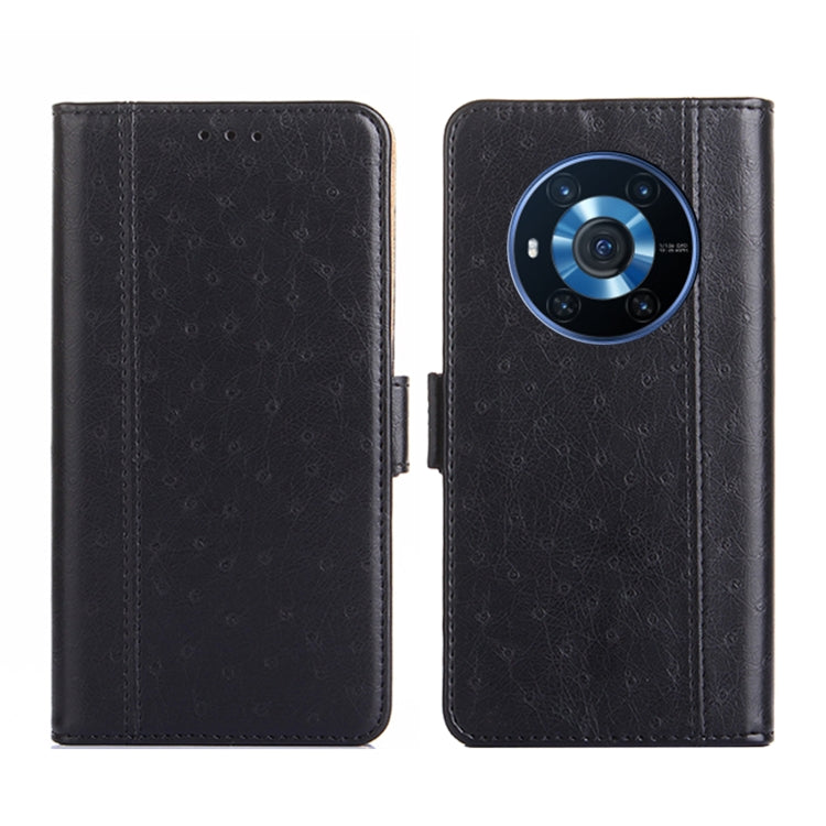 For Honor Magic3 Ostrich Texture Flip Leather Phone Case