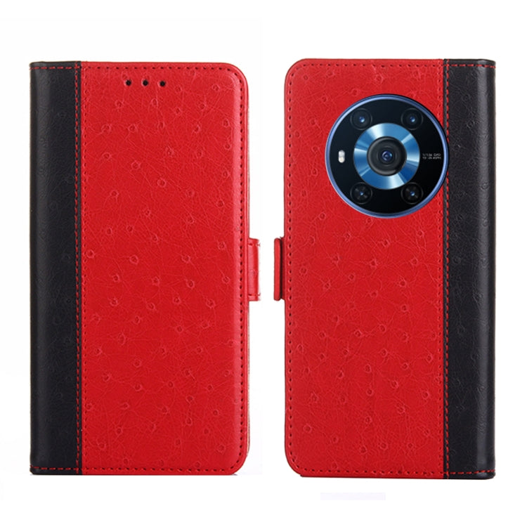 For Honor Magic3 Ostrich Texture Flip Leather Phone Case