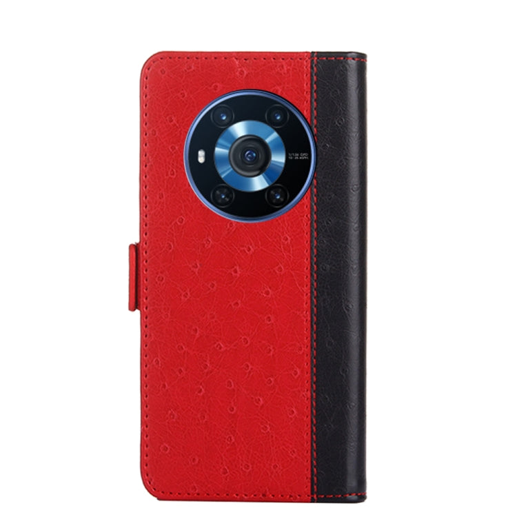 For Honor Magic3 Ostrich Texture Flip Leather Phone Case