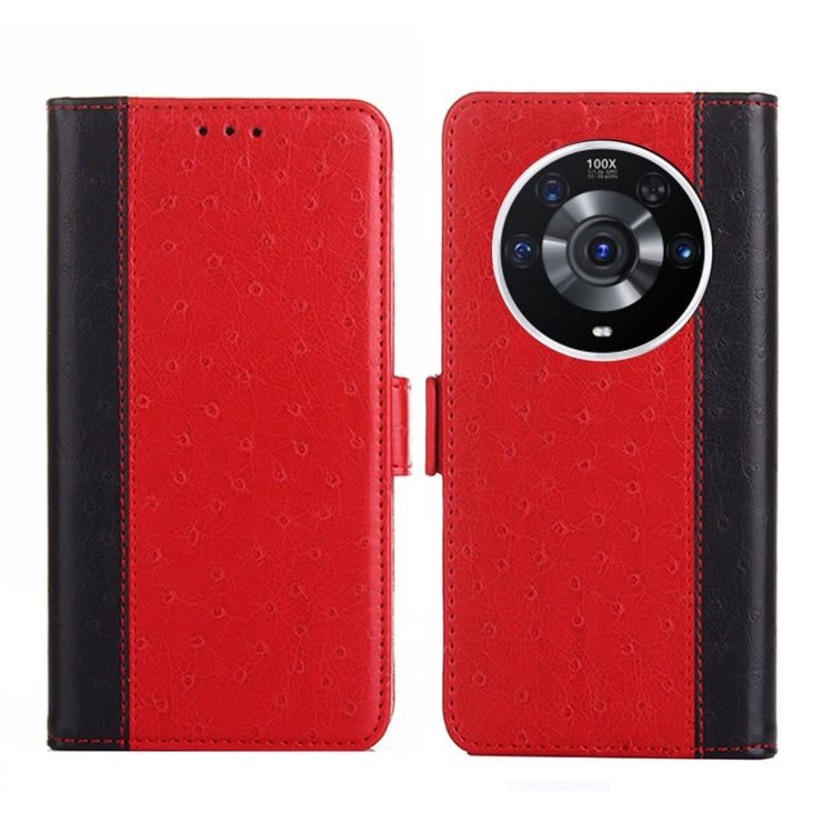 For Honor Magic3 Pro Ostrich Texture Flip Leather Phone Case