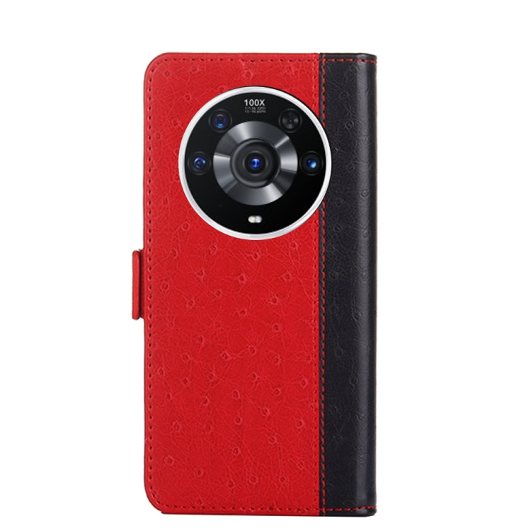For Honor Magic3 Pro Ostrich Texture Flip Leather Phone Case