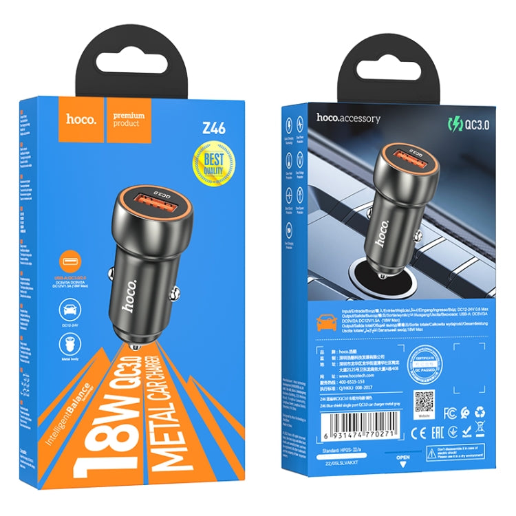hoco Z46 Blue Shield Single Port QC3.0 Car Charger