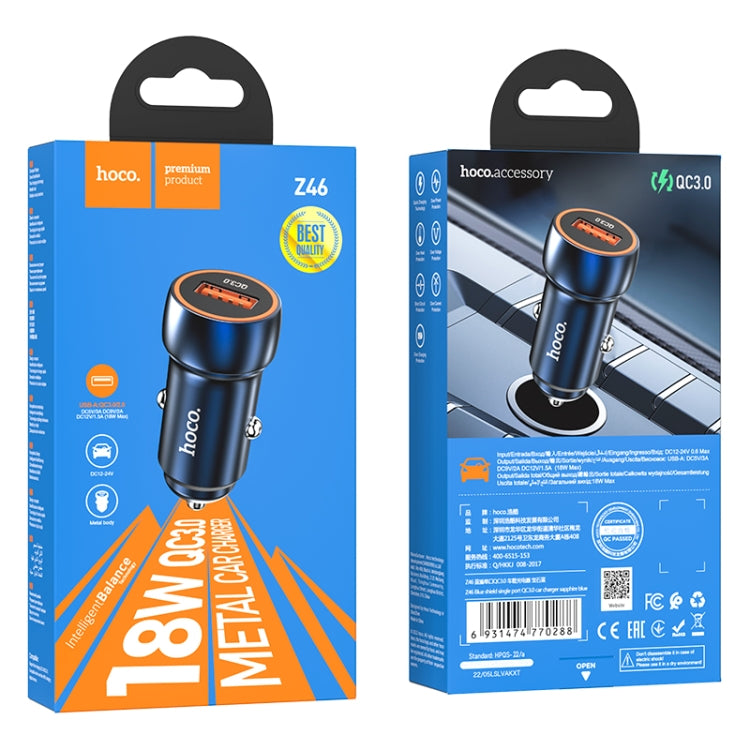 hoco Z46 Blue Shield Single Port QC3.0 Car Charger