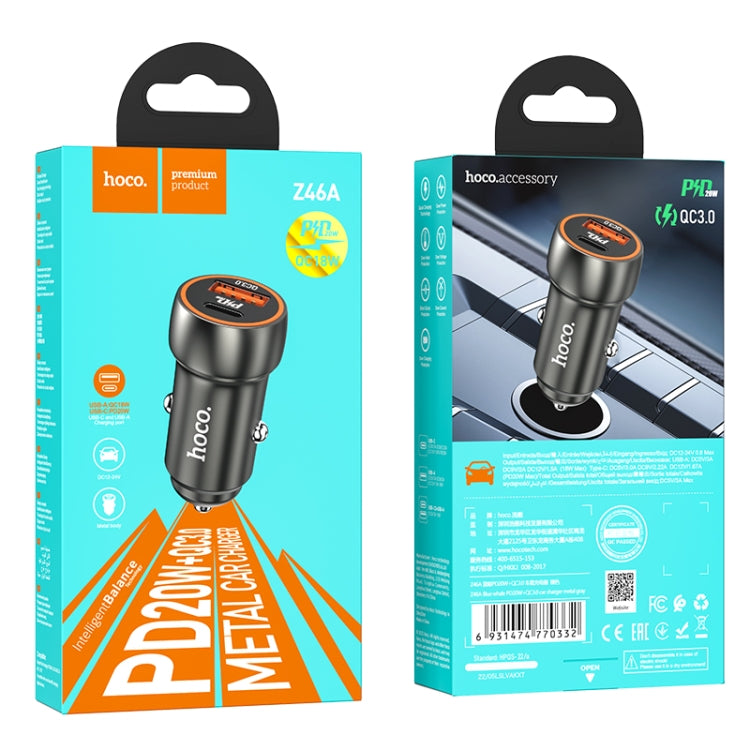 hoco Z46A Blue Whale PD20W + QC3.0 Car Charger