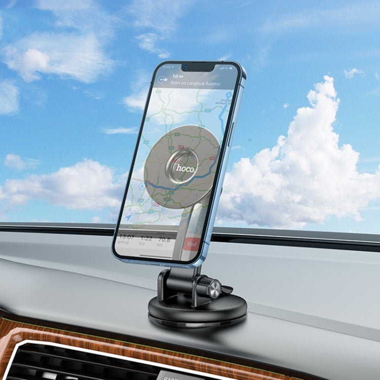 hoco CA113 Excelle Center Console Ring Magnetic Car Holder(Black)