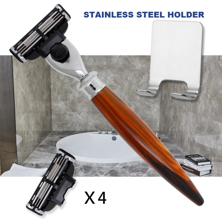 AD-1 Men 3 Layers Razor Blades Shaving Kit Manual Shaver Safety Razor Set
