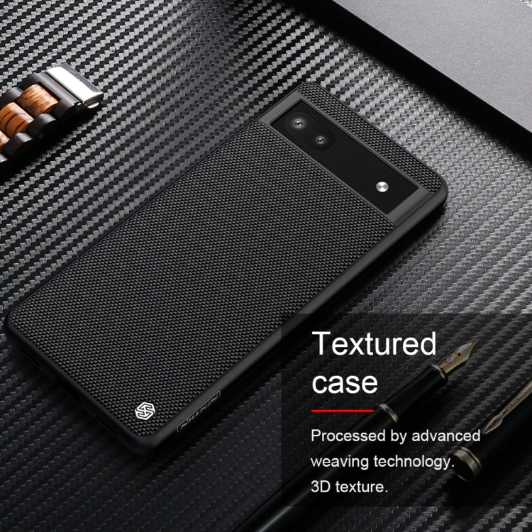 For Google Pixel 6a NILLKIN 3D Textured Nylon Fiber TPU Phone Case(Black)