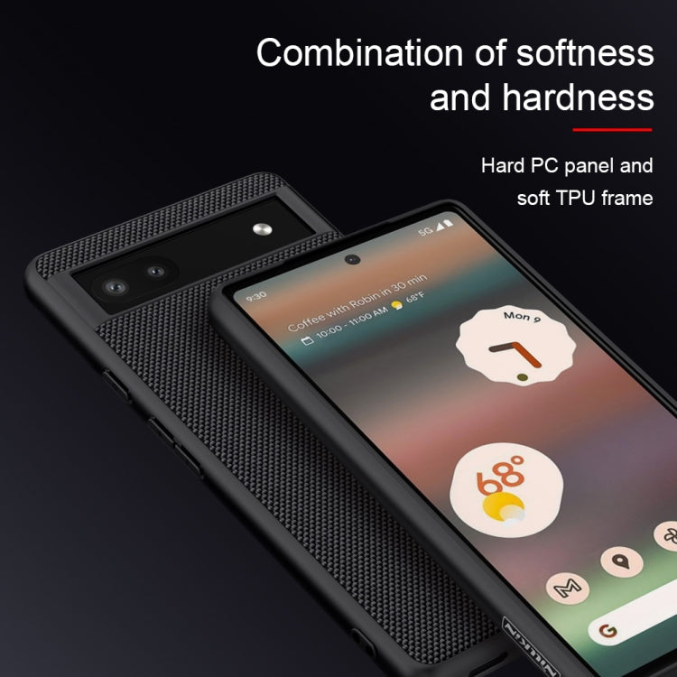 For Google Pixel 6a NILLKIN 3D Textured Nylon Fiber TPU Phone Case(Black)