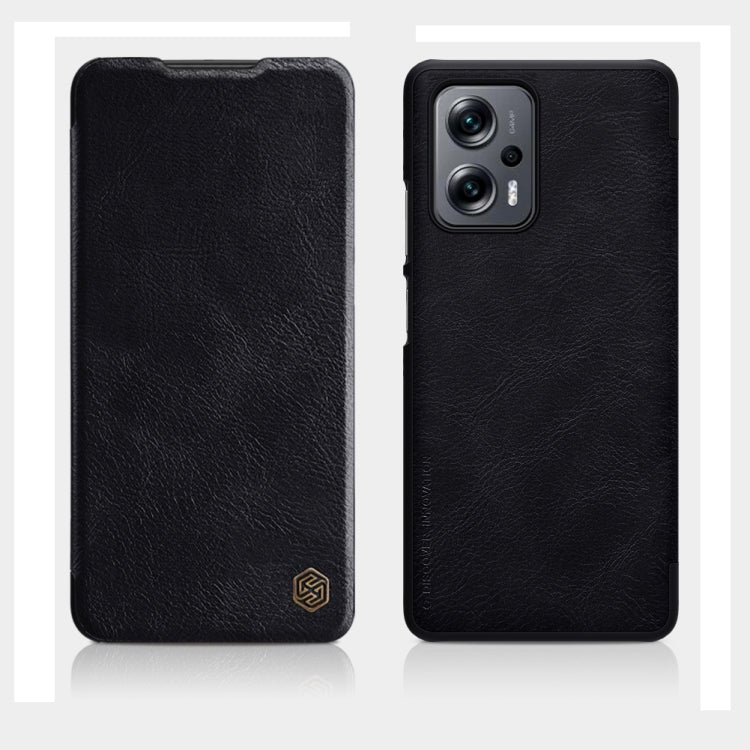 For Xiaomi Redmi Note 11T Pro/11T Pro+ 5G/Poco X4 GT 5G NILLKIN QIN Series Crazy Horse Texture Leather Phone Case