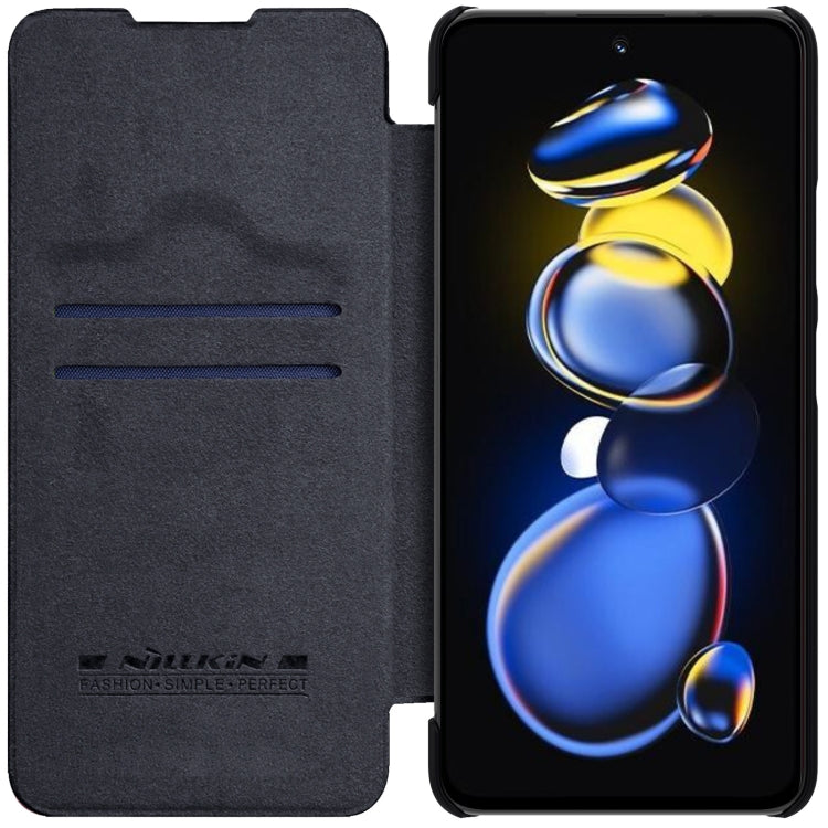 For Xiaomi Redmi Note 11T Pro/11T Pro+ 5G/Poco X4 GT 5G NILLKIN QIN Series Crazy Horse Texture Leather Phone Case