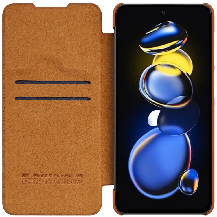 For Xiaomi Redmi Note 11T Pro/11T Pro+ 5G/Poco X4 GT 5G NILLKIN QIN Series Crazy Horse Texture Leather Phone Case