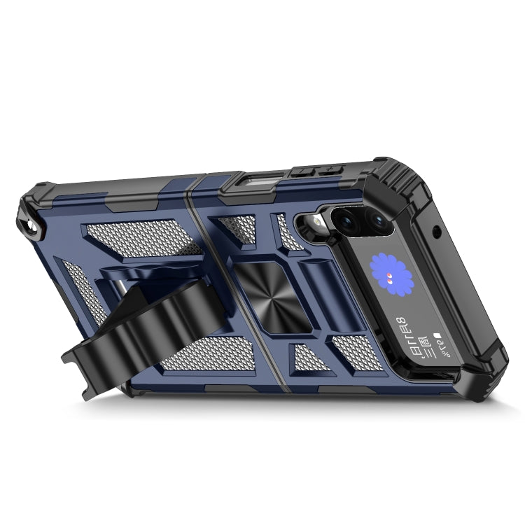 For Samsung Galaxy Z Flip4 5G Armor Shockproof TPU + PC Magnetic Protective Phone Case with Holder