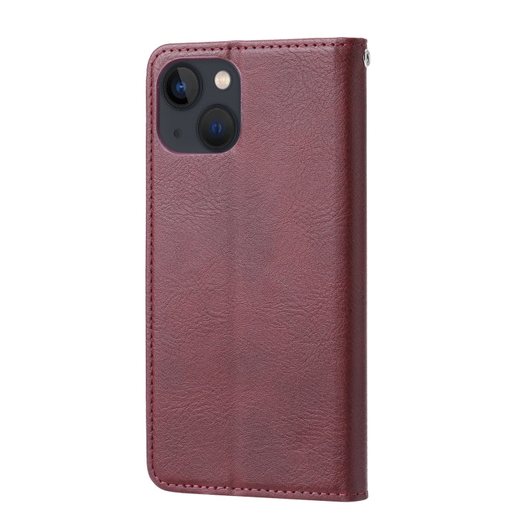 For iPhone 14 Knead Skin Texture Horizontal Flip Leather Case