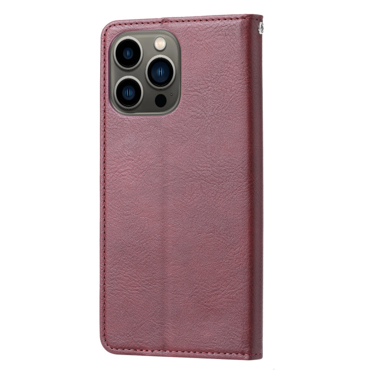 For iPhone 14 Pro Max Knead Skin Texture Horizontal Flip Leather Case