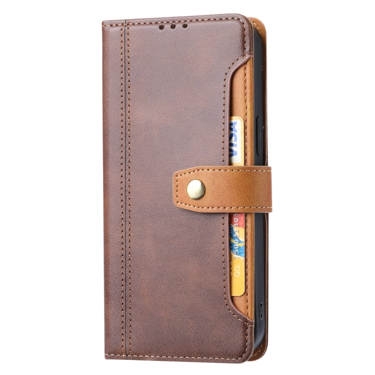 For iPhone 14 Calf Texture Double Fold Clasp Horizontal Flip Leather Case