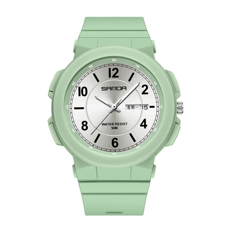 SANDA 6097 TPU Strap Dual Calendar Waterproof Electronic Watch