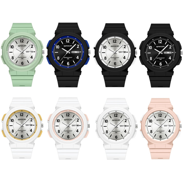 SANDA 6097 TPU Strap Dual Calendar Waterproof Electronic Watch